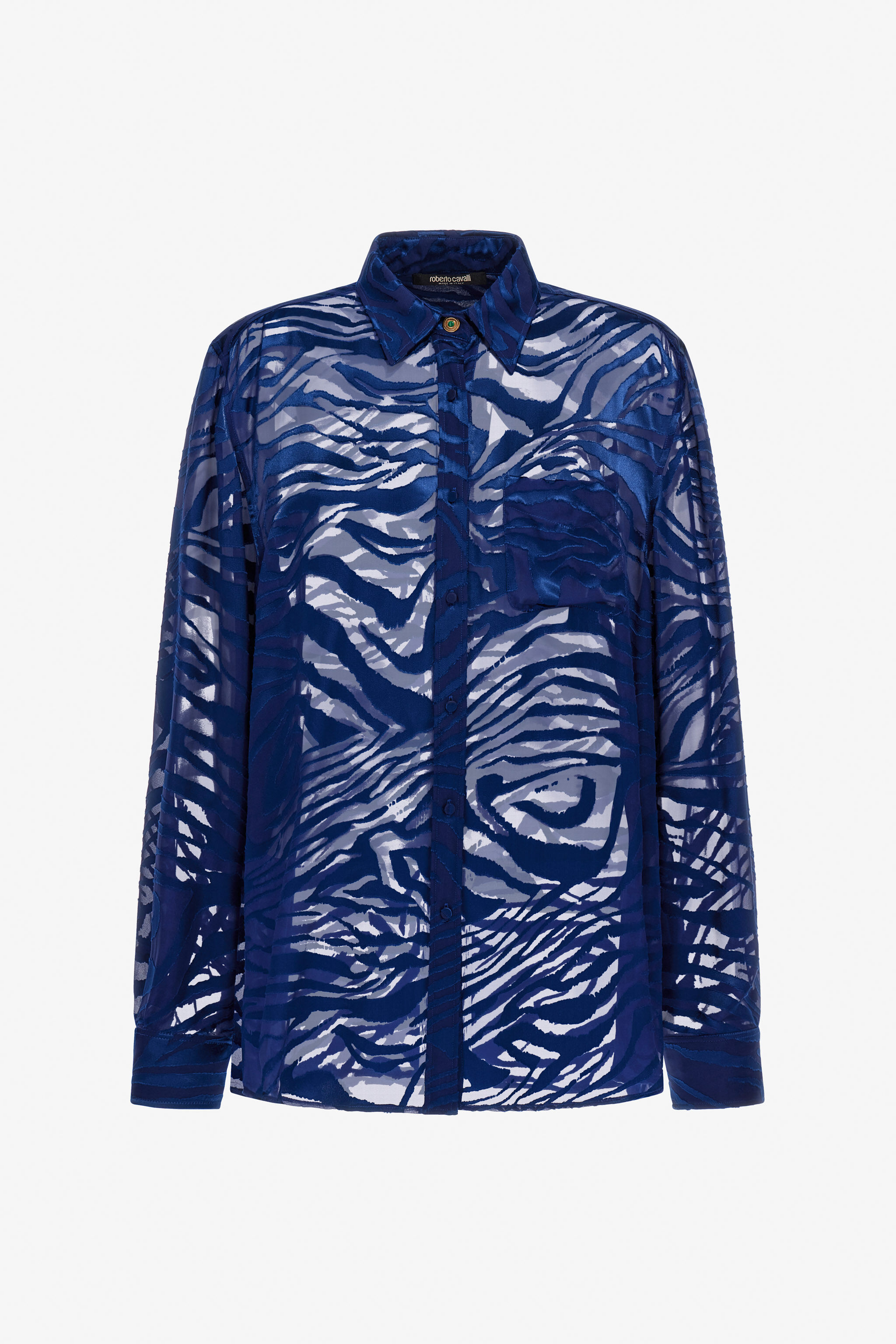 RC Sheer zebra shirt Blue TKT703-FC001