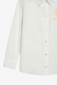 JU Chemise avec logo brodé OPTICAL WHITE WJT70M-LG018