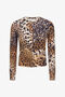 RC Cardigan con stampa Malachite Marrone chiaro TKM905-MQ014