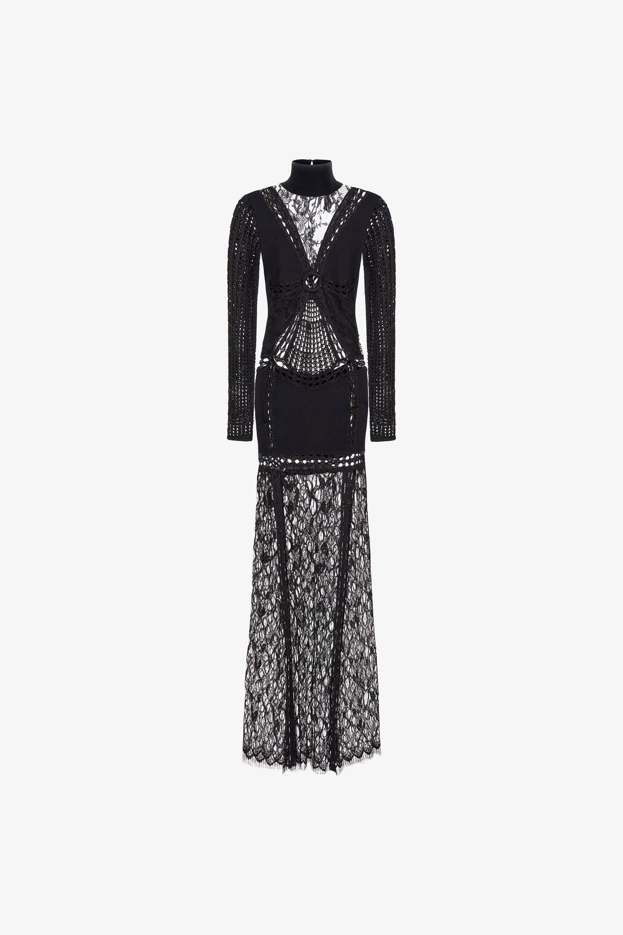 RC Long embroidered knit dress RC Long embroidered knit dress Black RWM105-MG011