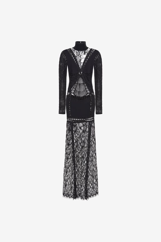 RC Long embroidered knit dress RC Long embroidered knit dress Black RWM105-MG011