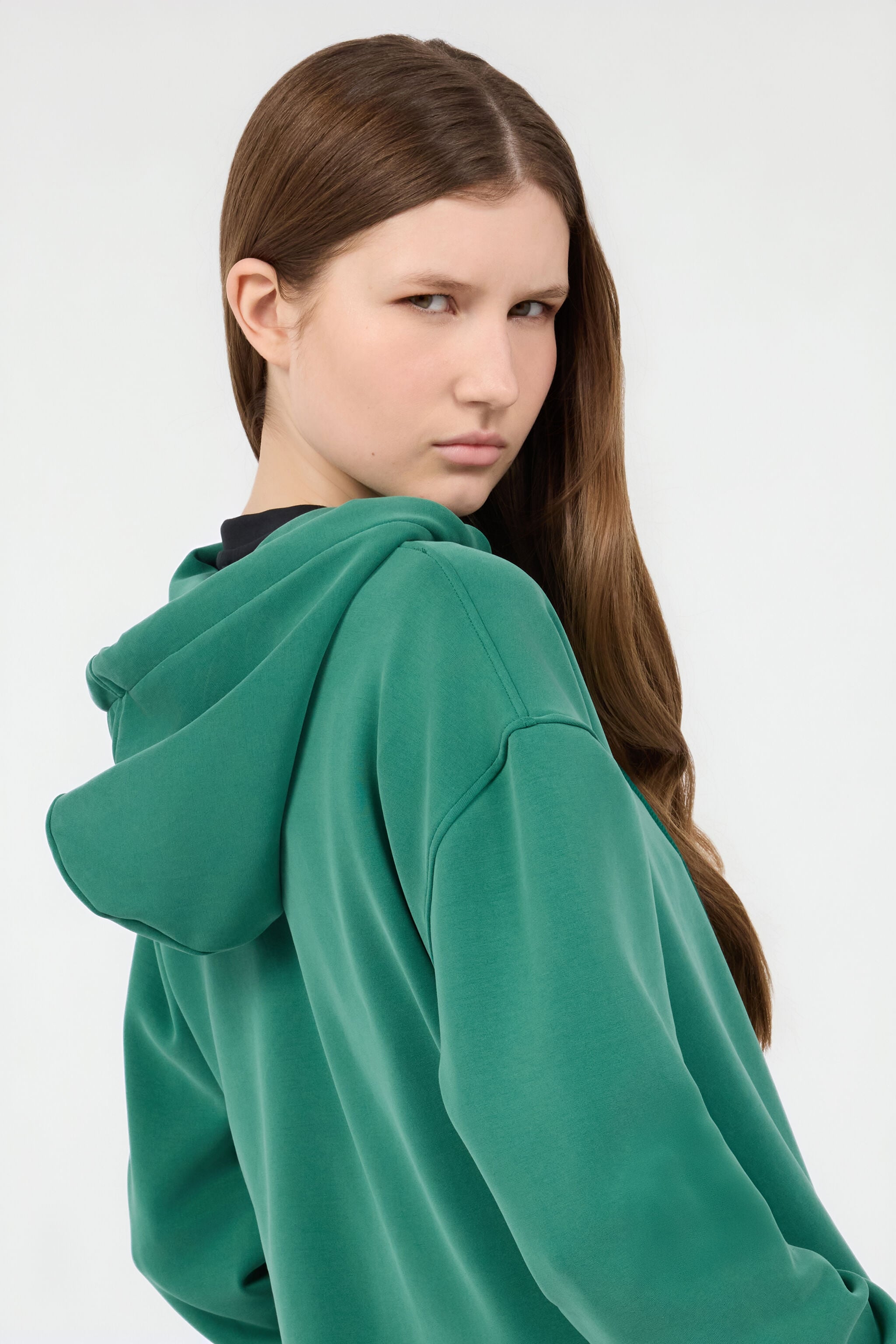 RC Green Hoodie Sweatshirt with RC Monogram Logo RC Green Hoodie Sweatshirt with RC Monogram Logo GREEN POT69C-CF054