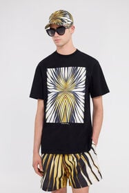 RC T-shirt Stampa Ray of Gold Nero TRT61A-JD060