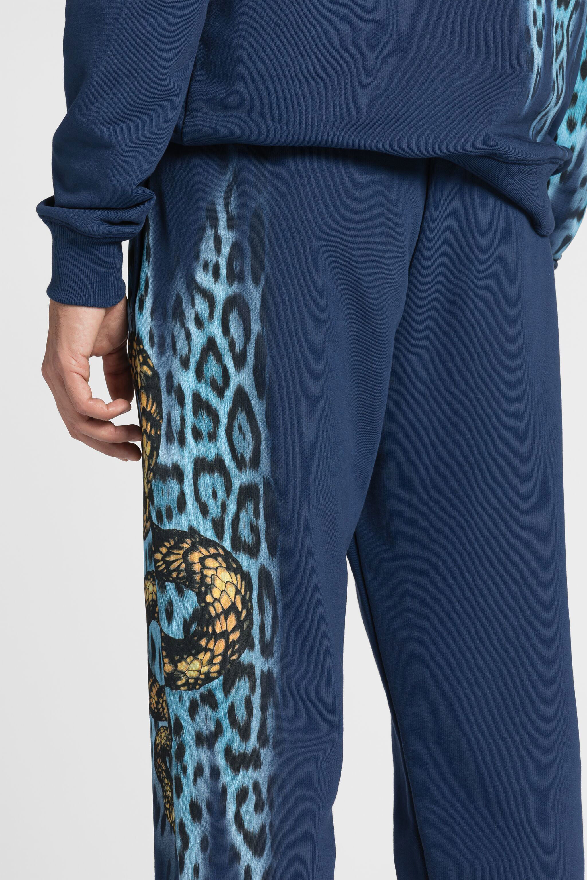 RC Animal-print cotton track pant RC Animal-print cotton track pant Dark blue QRT25B-CF050