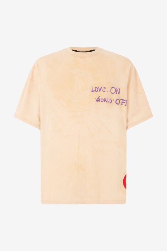 JC T-Shirt With Maxi-Print On The Back JC T-Shirt With Maxi-Print On The Back Light Brown UFT112-UF166