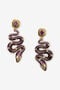 RC Boucles d'Oreilles Serpentines RC Boucles d'Oreilles Serpentines GOLD/PURPLE/CRYSTAL XQG021-AM011