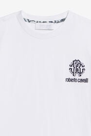 JU T-Shirt Blanc En Coton Avec Imprimé Logo OPTICAL WHITE WJT61C-JD001