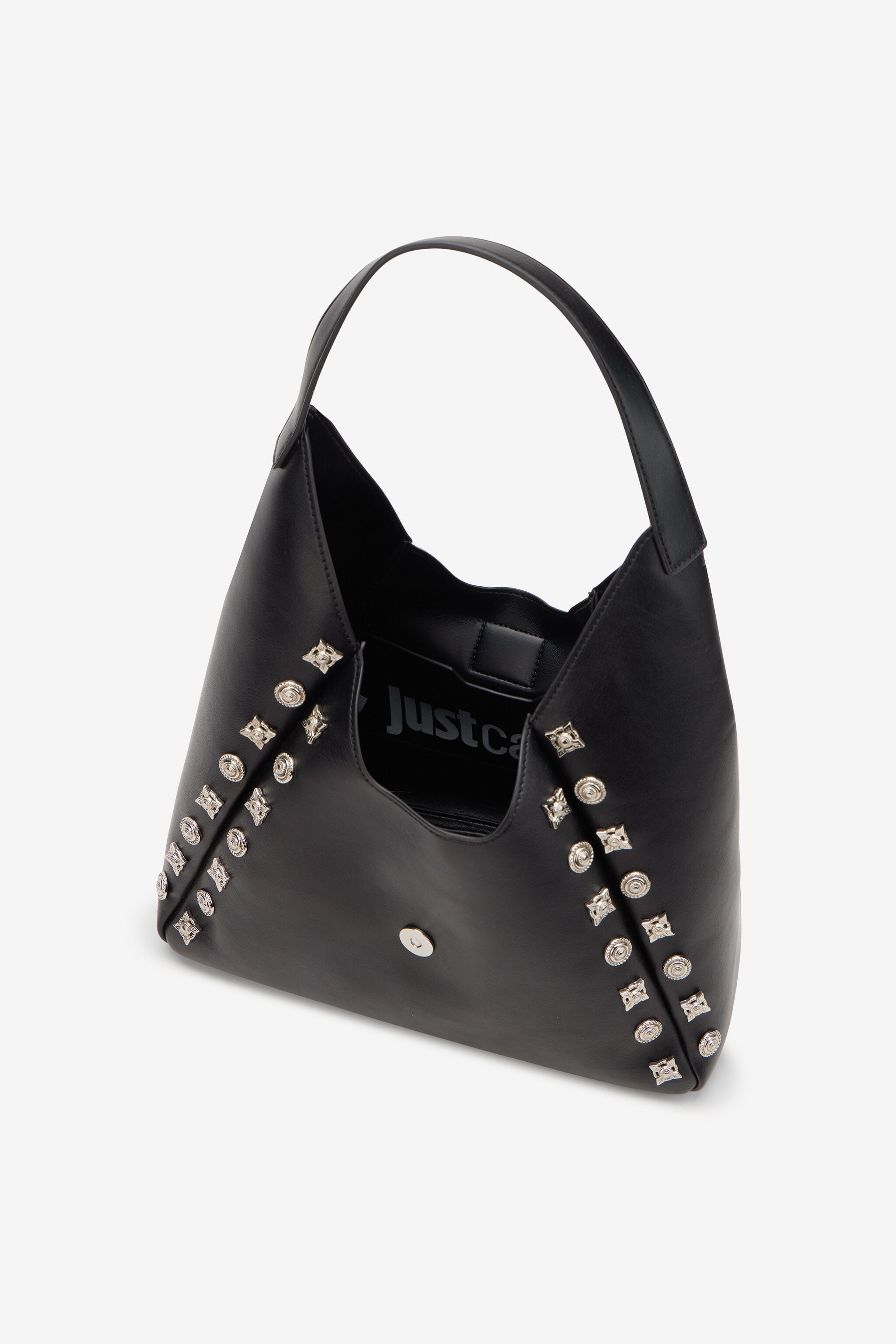 JC Black Shoulder Bag with Serpent Clasp JC Black Shoulder Bag with Serpent Clasp BLACK WFB030-WF360