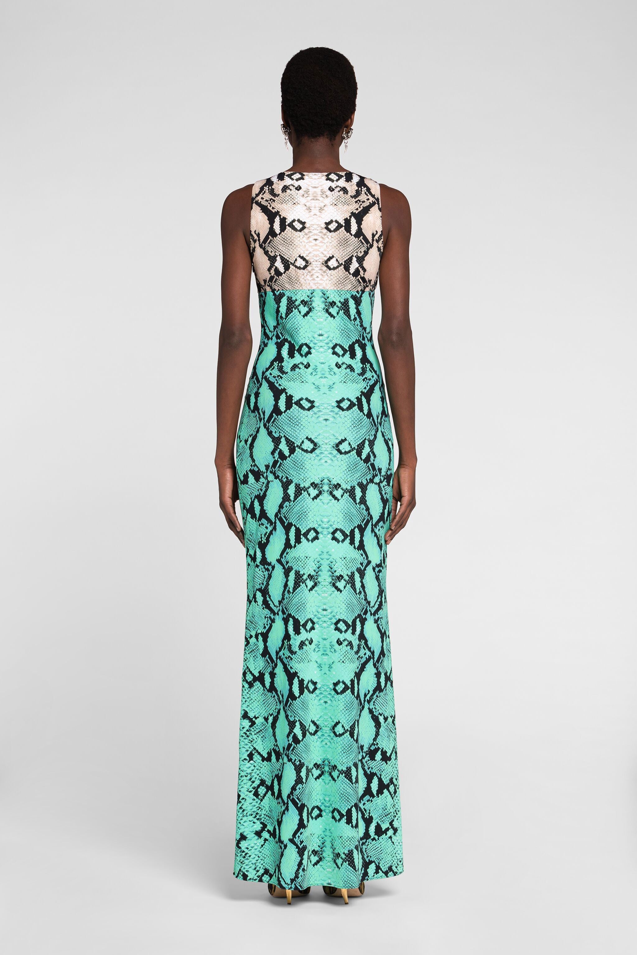 RC Python-Print Maxi Dress RC Python-Print Maxi Dress Light blue PKT133-LNE38