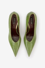 RC Décolleté in Pelle con Dettaglio Serpente PISTACHIO WKS009-PZ119