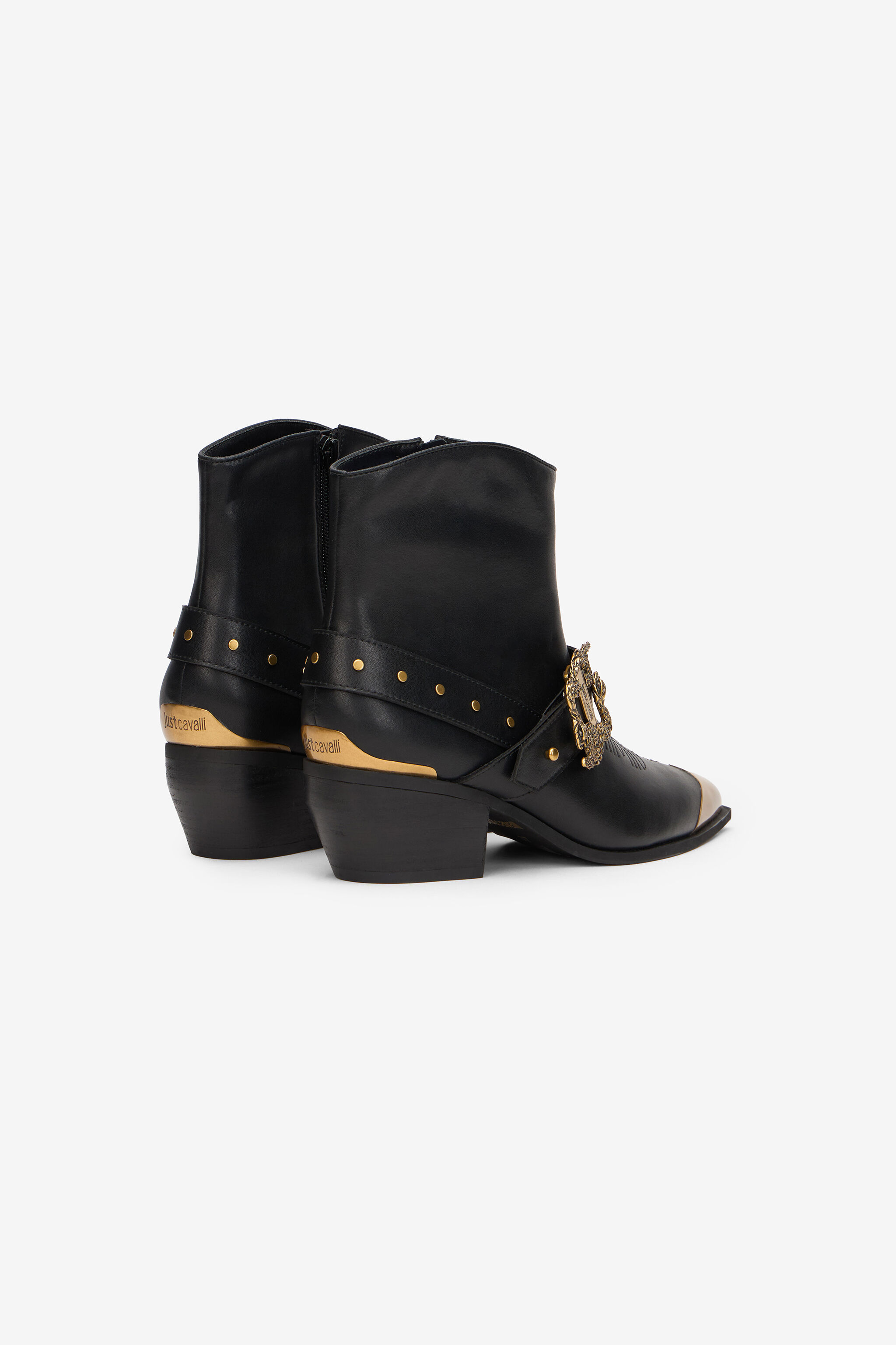 JC Western Ankle Boots with Gold Studs JC Western Ankle Boots with Gold Studs BLACK XFS027-XF423