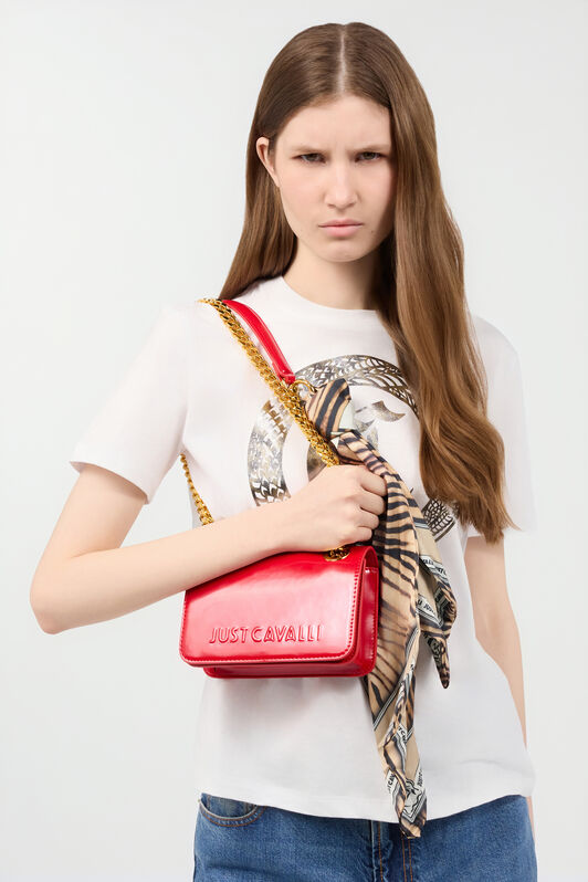 JC Bag With Chain Handles And Scarf JC Bag With Chain Handles And Scarf UFB092-UF461