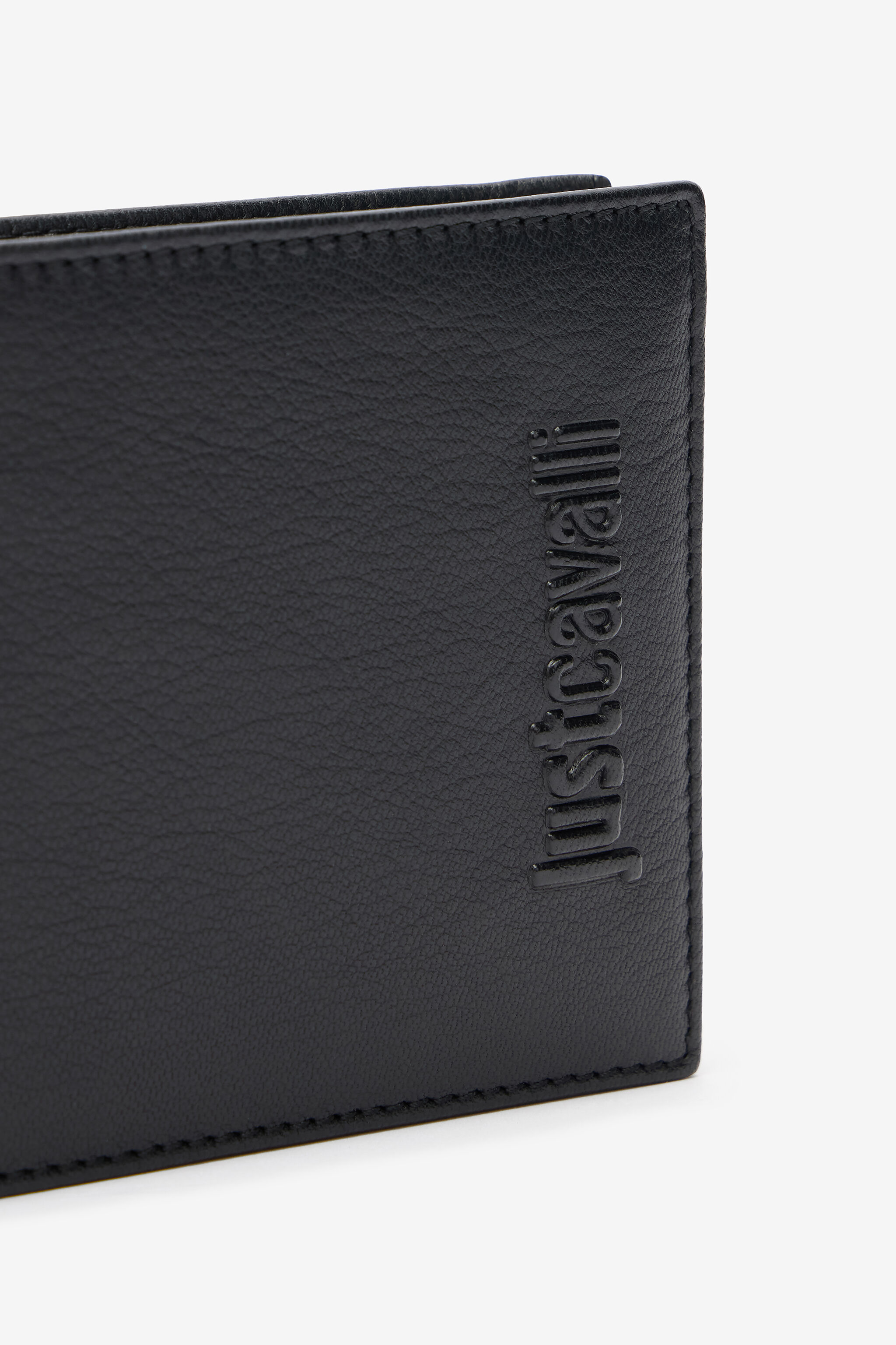 JC Just Cavalli Black Bifold Wallet with Embossed Logo JC Just Cavalli Black Bifold Wallet with Embossed Logo BLACK VFP020-VF576