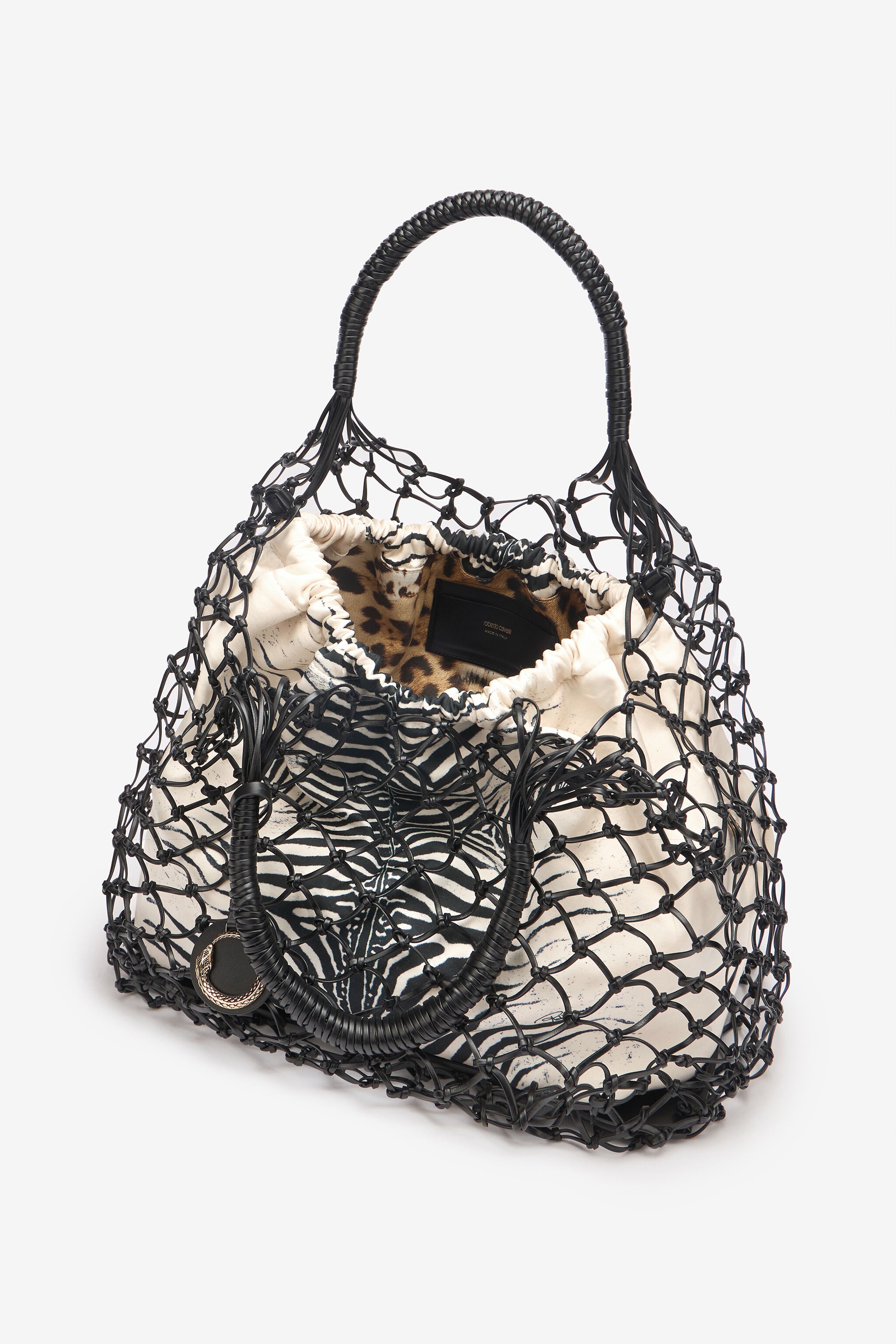 RC Bag With Mesh And Mini Zebra Print RC Bag With Mesh And Mini Zebra Print Black/White UKB019-PZE14