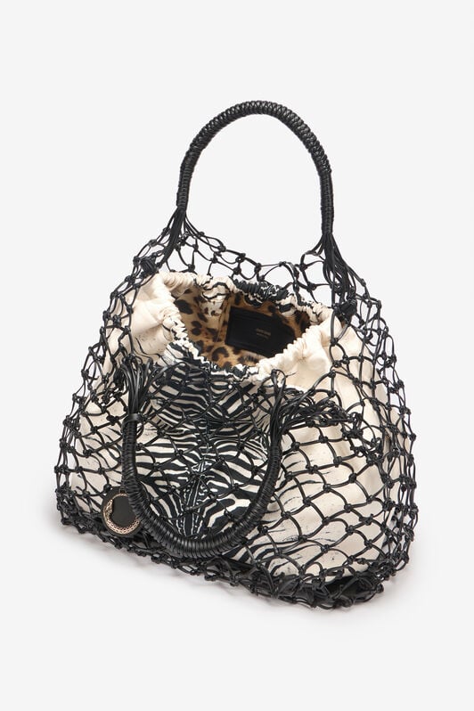 RC Bag With Mesh And Mini Zebra Print RC Bag With Mesh And Mini Zebra Print Black/White UKB019-PZE14