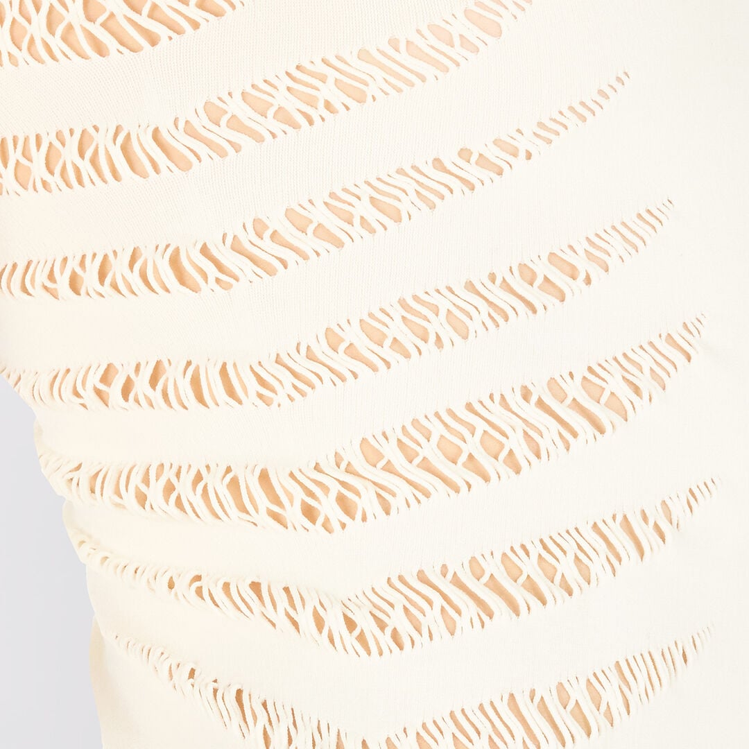 RC Tank Top with Perforated Zebra Pattern RC Tank Top with Perforated Zebra Pattern Ivory UKT613-MA001