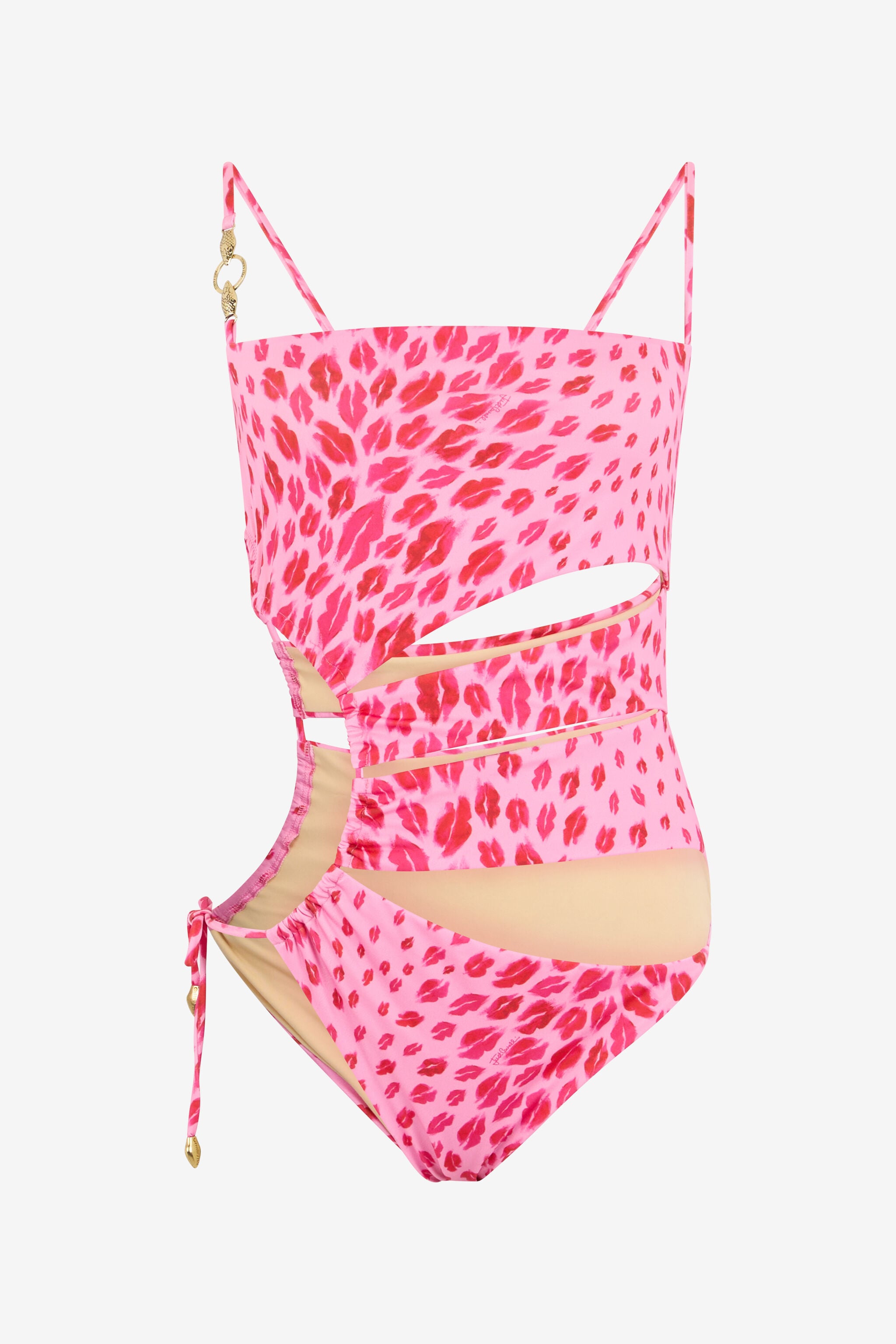 JC The Jaguar Kiss Print One-Piece Swimsuit JC The Jaguar Kiss Print One-Piece Swimsuit 433 ROSA + 455 FUXIA WFM039-WF758