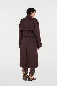 RC Langer Trenchcoat Aus Baumwolle Braun VRT531-FN071