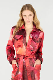 RC Rose-Print Shirt-Style Jumpsuit RC Rose-Print Shirt-Style Jumpsuit Red UKT100-RYN48