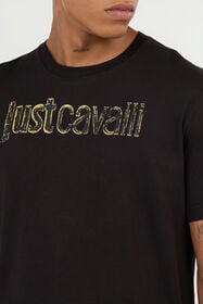 JC T-Shirt Noir Avec Logo Doré BLACK VFT070-VF114