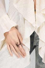 RC Serpentine Ring GOLD/PURPLE/CRYSTAL XQG023-AM011