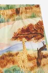 JU Shorts With Safari Print Light brown UJT220-7MO40