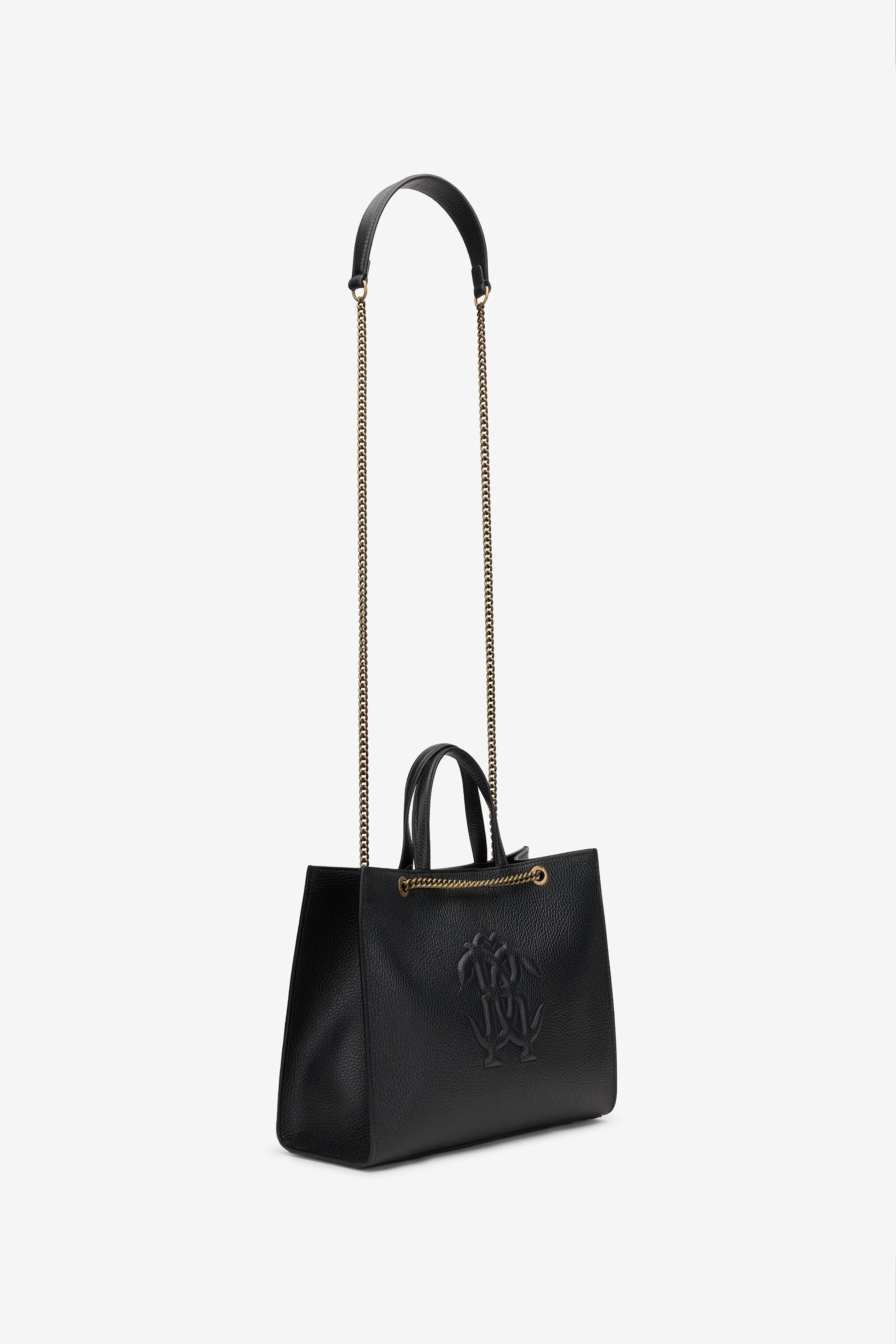 RC Black Leather Monogram RC Shoulder Bag RC Black Leather Monogram RC Shoulder Bag BLACK ROB00K-PZ098