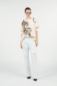 RC Wool Sweater with Tiger Motif IVORY WKM603-MQ014