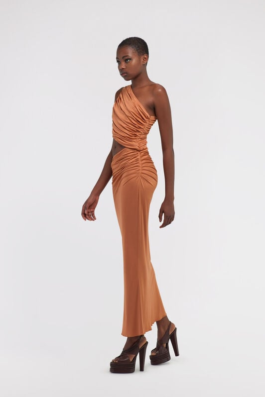RC One-shoulder dress RC One-shoulder dress Bronze SWT119-JJ036