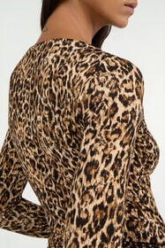 JC Leopard Print T-Shirt BEIGE VFT208-VF331