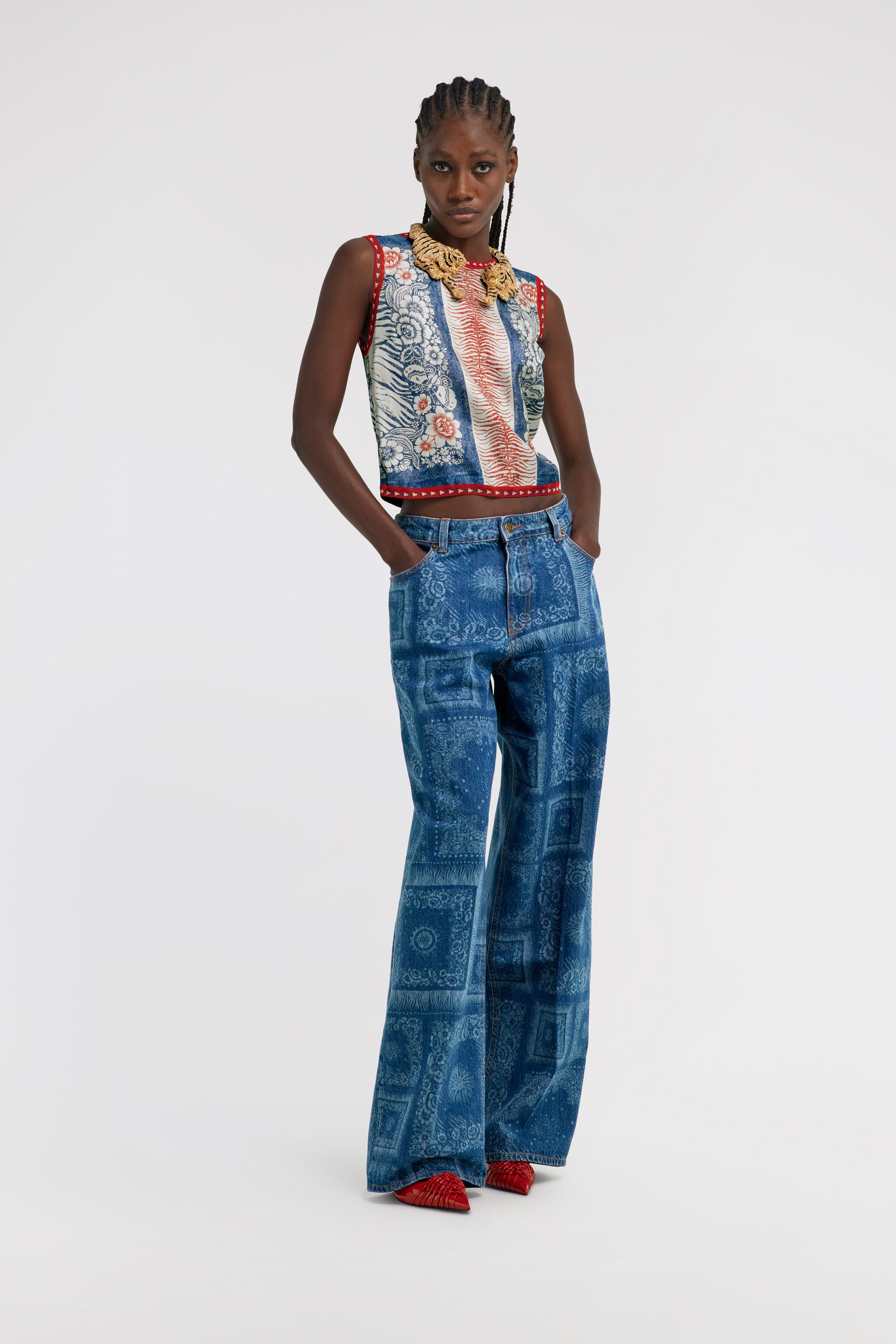 RC Wide leg Jeans Blue TKJ207-VMN12