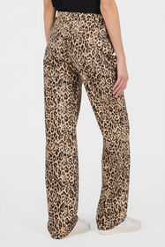 JC Denim Trousers in Cotton with Leopard Print BEIGE VFJ046-VF255