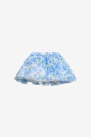JU Gonna In Misto Seta Stampa Plumago WHITE/BLUE WJT301-CTR13