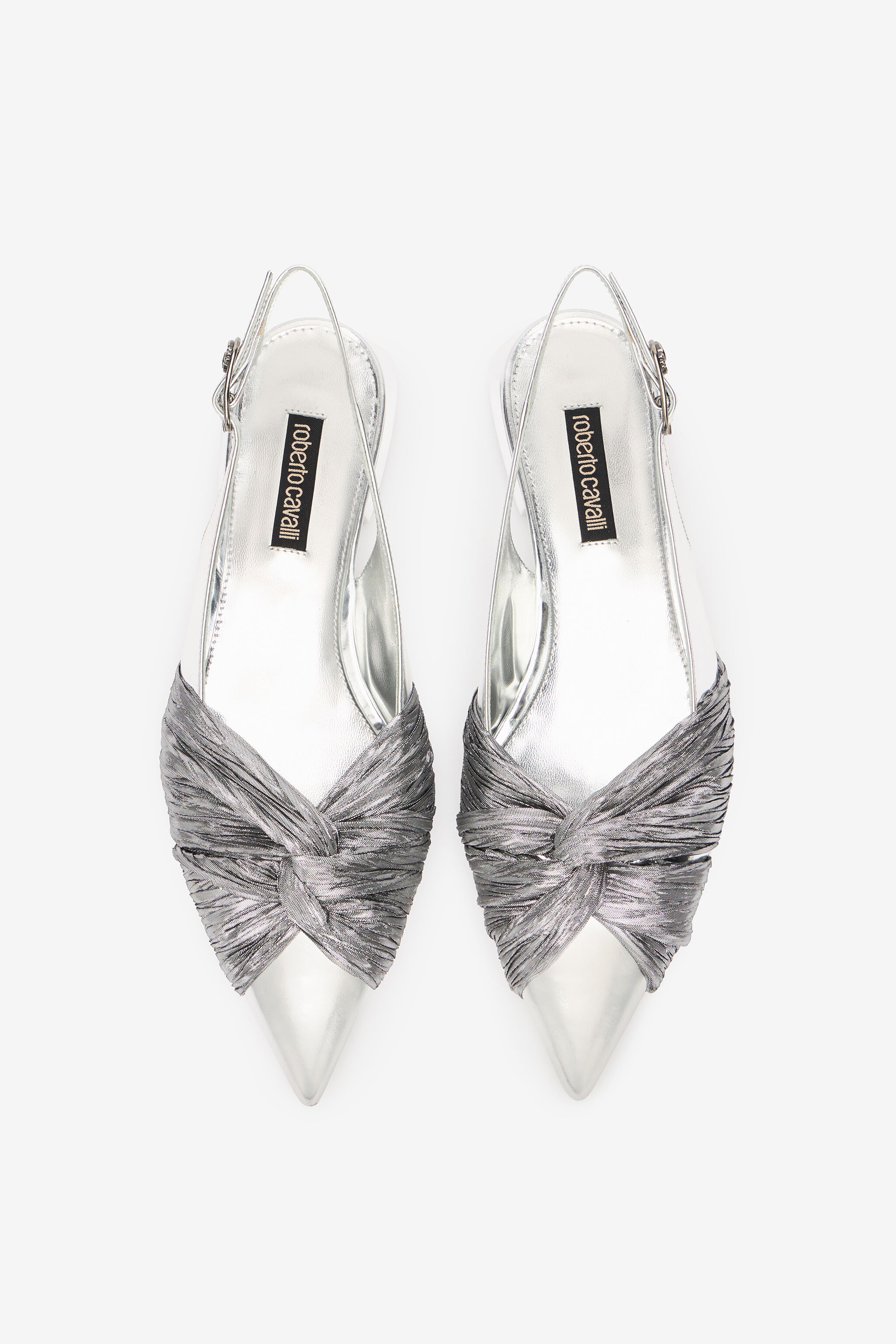 RC Ballerine Slingback In Pelle Metallizzata RC Ballerine Slingback In Pelle Metallizzata Argento TKS100-PZF01