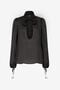 RC Chemise Avec Nœud Et Découpe RC Chemise Avec Nœud Et Découpe Noir UKT705-CC032