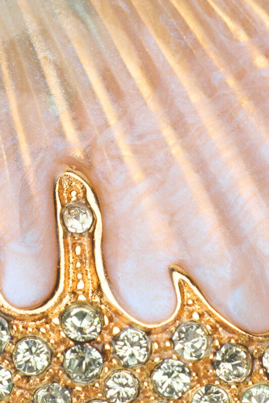 RC Necklace With Shell Pendant And Crystals Gold UWG018-AM072