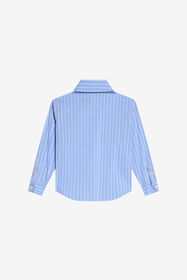 JU Camisa de rayas con parche WHITE/LIGHT BLUE XJT70P-FN009