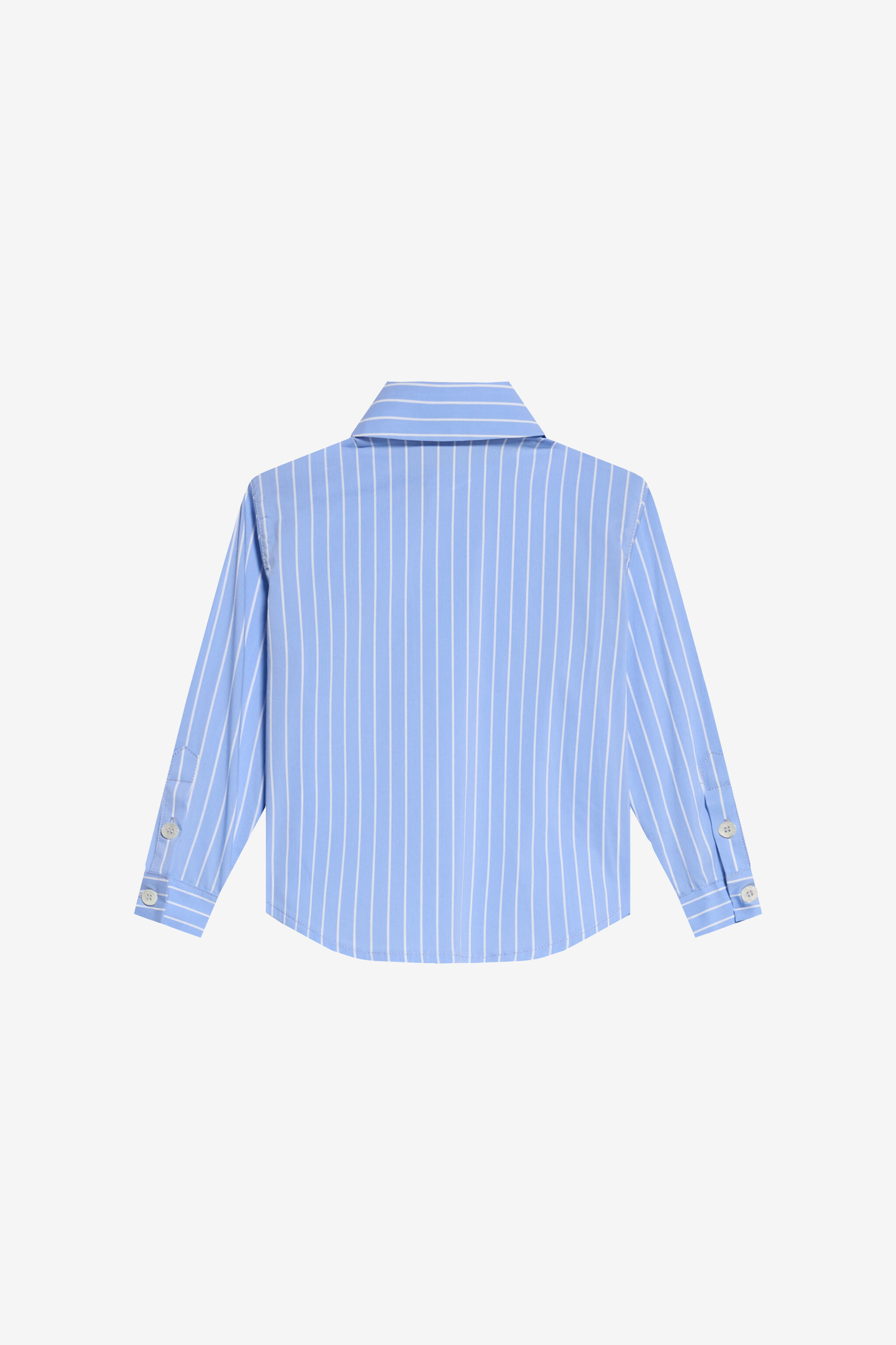 JU Camisa de rayas con parche JU Camisa de rayas con parche WHITE/LIGHT BLUE XJT70P-FN009