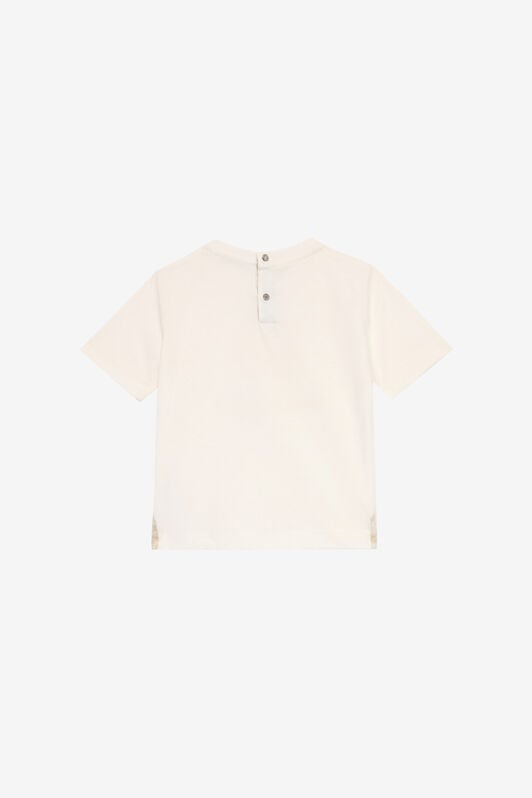 JU T-Shirt With Matching Logo Embroidery JU T-Shirt With Matching Logo Embroidery White UJT621-JD001