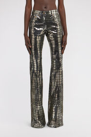 RC Pantaloni Effetto Coccodrillo Argento TKP201-PN003