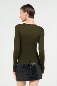 RC Top En Maille À Manches Longues Vert FORESTA TWM602-KP001