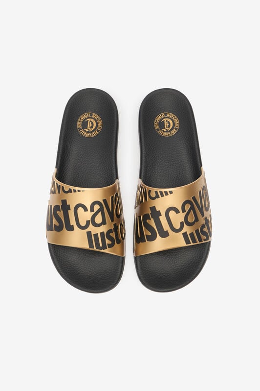 JC Slipper Mit Logo JC Slipper Mit Logo Schwarz/Gold UFS027-UF302
