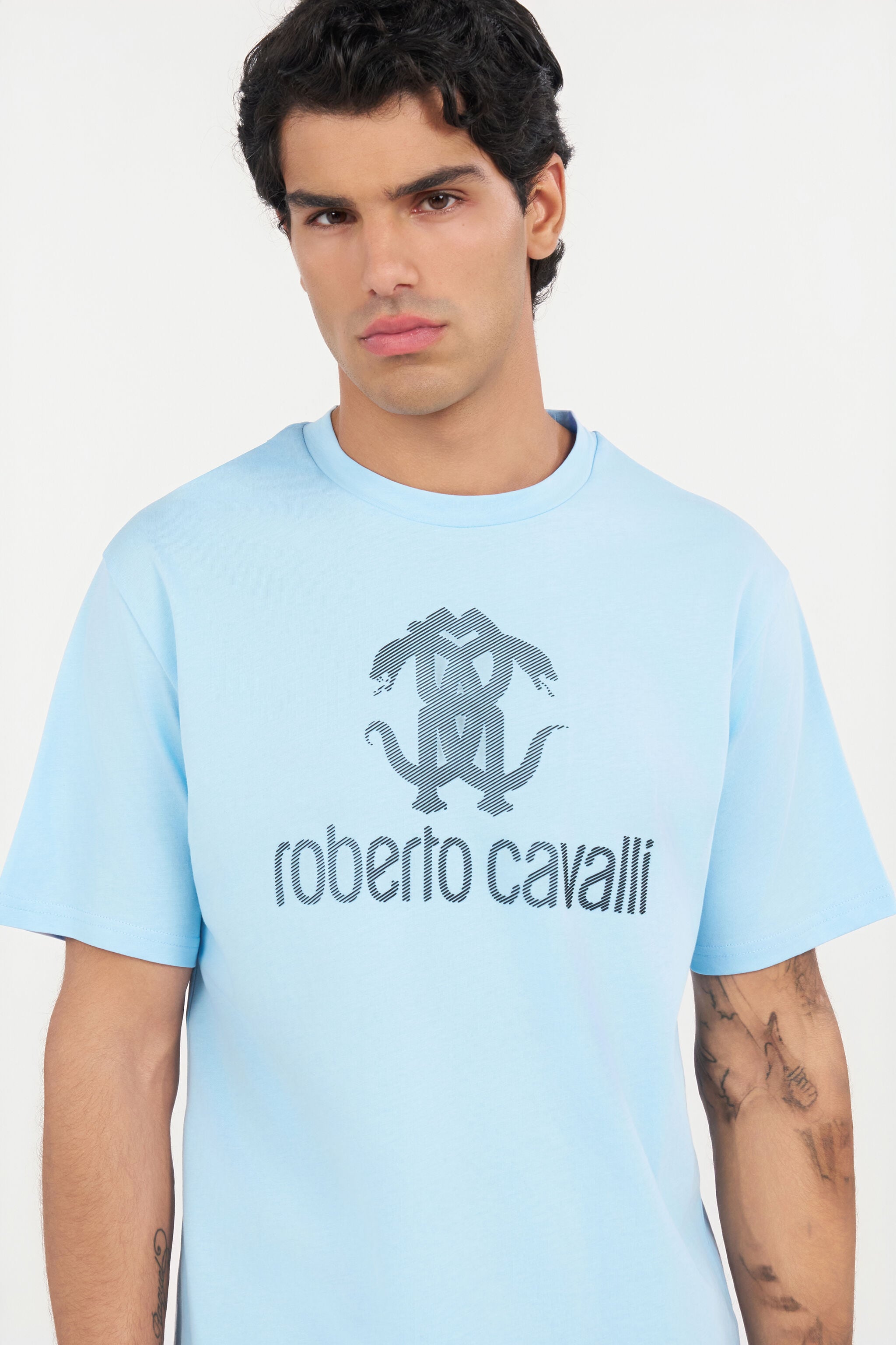 RC Light Blue T-Shirt with Monogram RC RC Light Blue T-Shirt with Monogram RC LIGHT BLUE QOT60D-JD060