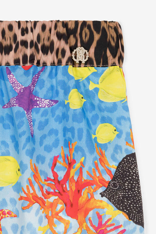 JU All-over sealife-print trousers JU All-over sealife-print trousers Blue QJT264-CIG22