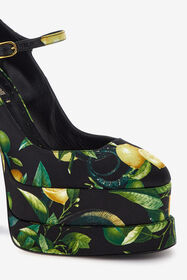 RC Lemon print platform sandals Schwarz SKS006-SE380