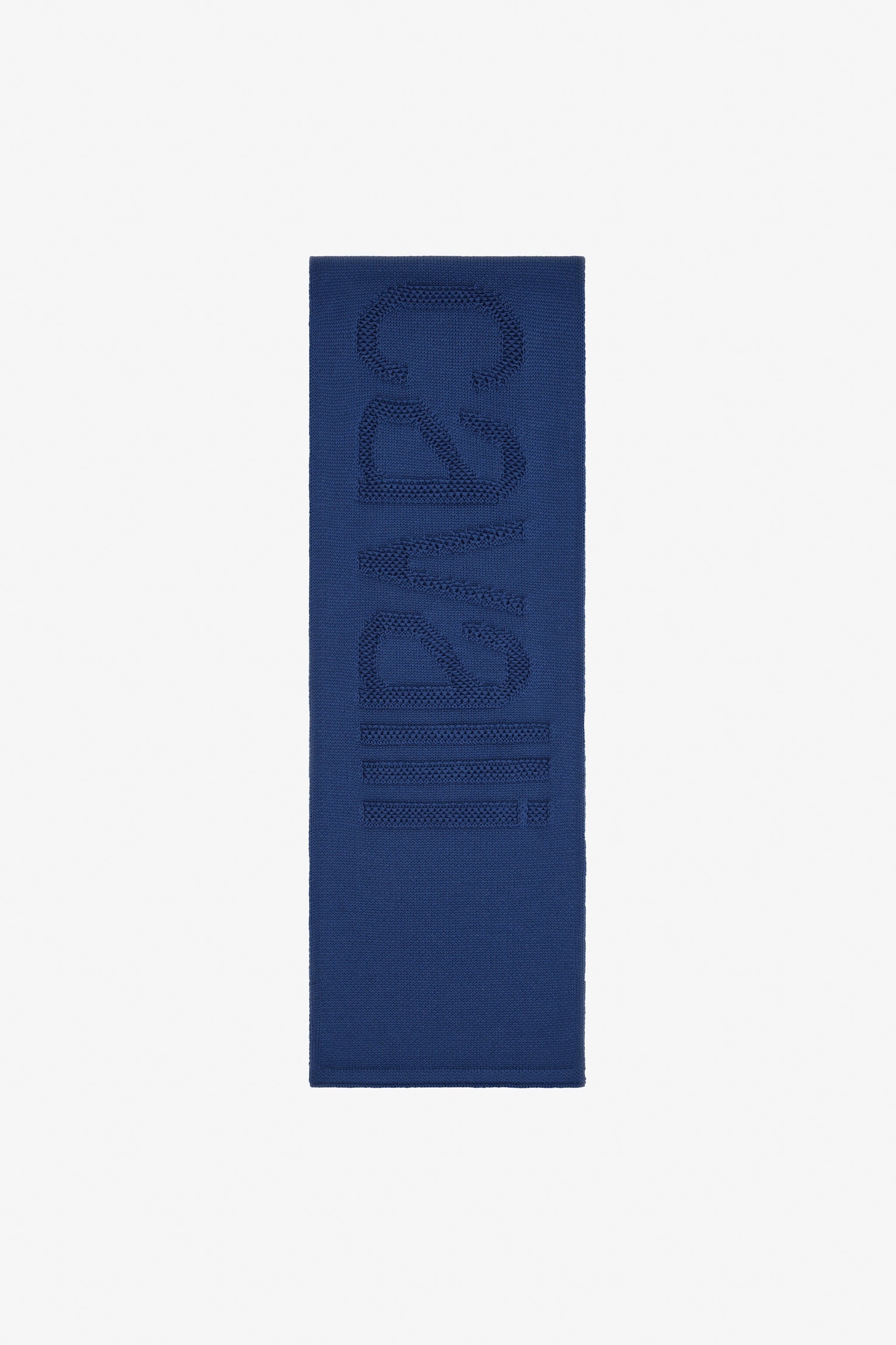 RC Wool Blend Scarf with Logo Workmanship Dark blue TALR40-IR057