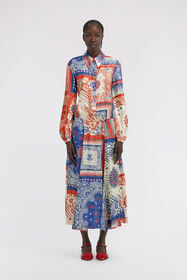 RC Bandana Print Maxi Dress Blue TKT110-4QN05