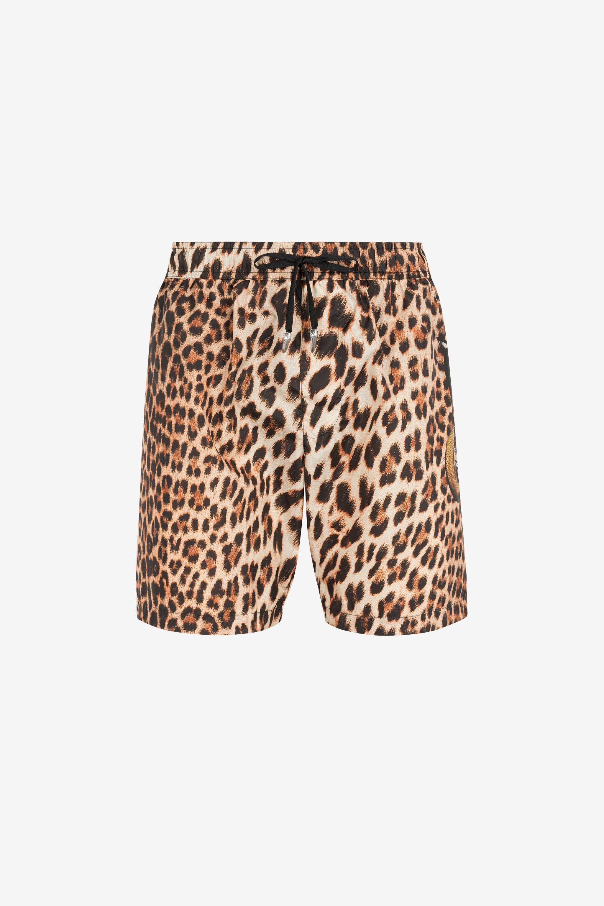 RC Heritage Jaguar-Print Swim Shorts Light Brown ONH05C-TCD02