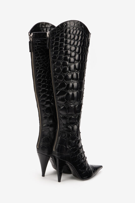 RC Black Leather Heel Boots RC Black Leather Heel Boots BLACK/PALLADIUM XWS006-PZ958