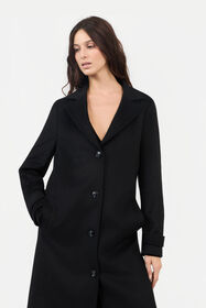 RC Black Coat With Leopard Print Lining BLACK TOT50A-GA012